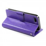 Wholesale iPhone 5S 5 Slim Flip Leather Wallet Case (Purple)